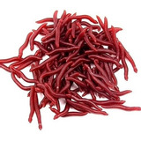 200 Iscas Silicone Artificial Bait Minhoca Iscas Para Pesca