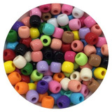 200 Miçangas Tererê Barril Pulseiras Coloridas 10mm Plástico
