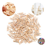 200 Mini Prendedor Artesanato Madeira Pregador Mini 3 5cm Cor Madeira Natural