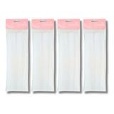 200 Palito Pirulito Topo De Bolo Transparente 28cm Grande