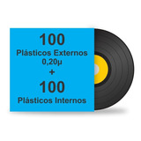 200 Plásticos Para Lp Disco Vinil 100 Ext Grosso 100 Int