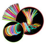 200 Pulseira Neon Fluorescente Brilhante Balada Led
