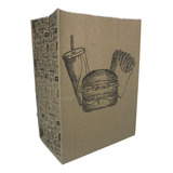 200 Saco Embalagem Kraft Pequeno P Delivery Hambúrguer