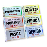 2000 Fichas Bar Personalizado Ticket