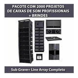 2000 Projetos Caixas Som Sub Grave, Grave Line Array