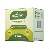 2000 Palitos De Dente Bambu Embalado Individual Natural