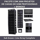 2000 Projetos Caixa De Som sub Grave Line Array Completo