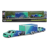 2004 Ford F-150 + 2015 Mustang Gt - Team Haulers 1/64 Maisto