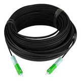 200m Cabo Fibra Óptica Mini Drop Flat 01fo Conectores Sc apc