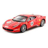 2012 Ferrari 458 Challenge Vermelho Bburago Escala 1 24