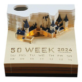 2024 Calendário Semanal Do Castelo Mágico 3d 2024 Bloco De