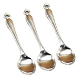 20pcs Estilo Vintage Diy Liga Pingente Colher De Prata Antig