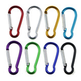 20pcs Mini Mosquetão De Alumínio Cores P Camping Chaveiro