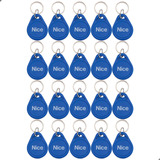 20un Chaveiro Proximidade Tag 125khz Linear Hcs Nice Azul