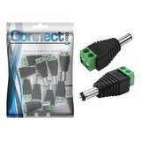 20x Conector Plug P4 Macho Com Borne P Cftv Câmera Fonte Connect Pro