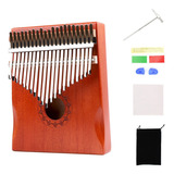 21 Teclas Portátil De Madeira Kalimba Polegar Piano Mbira Co