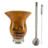 22 Kit Cuia Pé Inox+bomba Inox Chimarrão Personalizada Laser