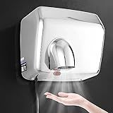 2300 W Secador Mãos Comercial Secador Mãos Elétrico Montado Na Parede Saída Ar Aço Inoxidável Com Rotação 360 Sensor Inteligente Secagem Rápida Das Mãos Para Hotel Shopping