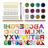 236pcs Moldes De Número De Letra Para Fundição De Resina Mo