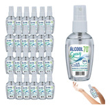 24 Álcool 70% De Bolsa Líquido Spray 60ml Atacado Revenda
