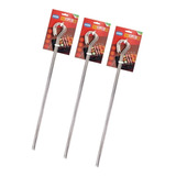 24 Espetinhos Aço Inox P/ Churrasco Churrasquinho Carne Xixo
