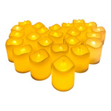 24 Luz De Decoração, Iluminação Tealight Com Efeito De Chama