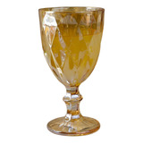 24 Taças Copo Ambar Metalizada 330ml Bico De Jaca Chic Luxo