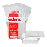 24 Uni Marmita Fitness Microondas E Freezer 500ml - Prafesta