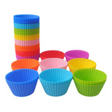 24 Forma Silicone Cupcake Bolofit Forno Air Fryer Reutilizav