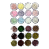 24 Glitter Encapsulado Flocado Pedrarias Caviar