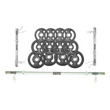 24 Kg De Anilhas Ferro Fundido Barras De Supino E Halteres