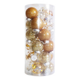 24 Pçs Bolas De Natal Ornamentos Enfeites De Natal Em Ouro
