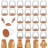 24 Peças De Protetores De Piso De Perna De Cadeira De Silicone Protetores De Piso Para Cadeiras Protetores De Perna De Cadeira De Borracha Para Pisos De Madeira Tampas De Perna De Cadeira Para