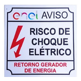 24 Placas Risco Choque Elétrico Gerador