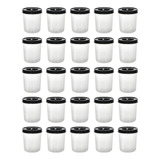 24 Pote Porta Alimento Tampa De Rosca 1 Litro Kit 24 Peças Cor Preto