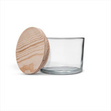 24 Potes De Vidro Para Velas 150ml Com Tampas De Madeira Nadir Figueredo
