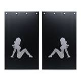 24 X 30 Semi Caminhão E Reboque Resistente Borracha Poli Sentada Lady Mud Flap Par