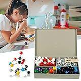 240 PeçAs Kit Modelo Molecular Para QuíMica OrgâNica E InorgâNica QuíMica Modelo Molecular Conjunto Aluno E Professor 86 áTomos 153 LigaçõEs De LigaçãO 1 Ferramenta De Abertura De Chave Black
