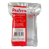 24un Pote Descartável 500ml Freezer Microondas Marmita Hoje!