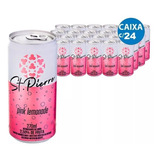 24x Agua Tônica St Pierre Pink Lemonade Lata 270ml