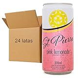 24x Agua Tônica Pink Lemonade ST PIERRE Lata 270ml