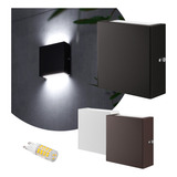 25 Arandela Led 5w Slim Dois Fachos Luminária Parede Externa