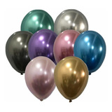 25 Balões Bexiga Redondo Alumínio