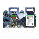 25 Caixinhas Surpresa Personalizadas Tartarugas Ninja