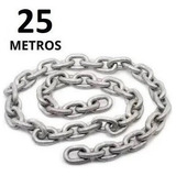 25 Metros De Corrente Galvanizada 7mm Calibrada Din 766