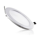 25 Painel Plafon Embutir Led Slin Redondo 18w Branco Quente