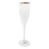 25 Taças Champagne Transparente C/ Borda