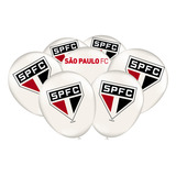 25 Balão Bexigas Decoração São Paulo Fc Festa N9 Aniversári Cor Branco