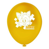 25 Balões Bexigas Sonic Decoração Festa Mais Brilho
