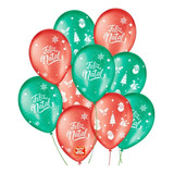 25 Bexiga Balão Feliz Natal São Roque 9 Cintilante Balões